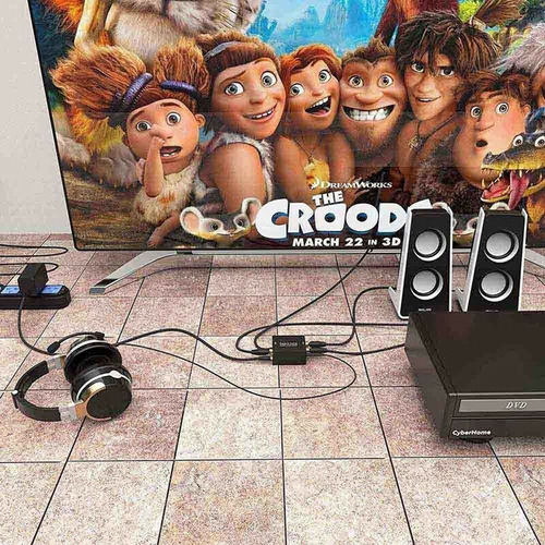 Imagen 7 de 7 de Adaptador Convertidor De Audio Digital A Analógico Sonido