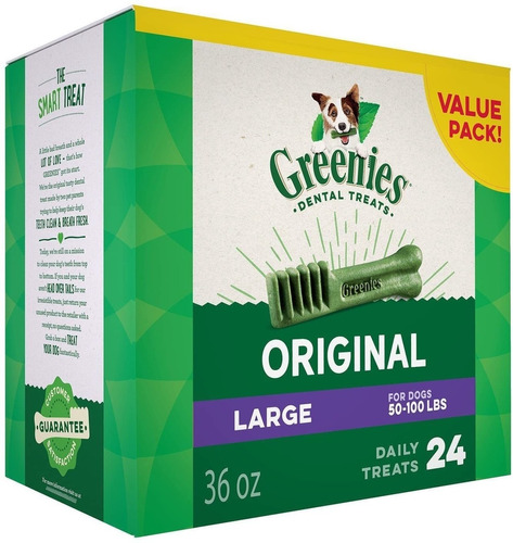 Greenies Dental Chews Value - Tina De Perro Grande, 36 Onzas