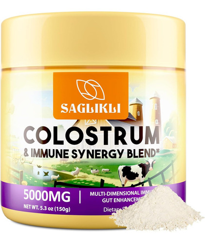 Colostrum Calostro 5000 Mg Salud Intestinal 30 Servicios Sabor Sin Sabor