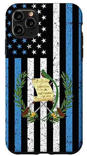 Funda Para iPhone 11 Pro Max Guatemalan American Flag Plasti