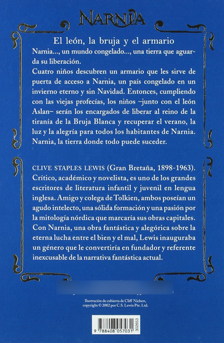 El León, La Bruja Y El Armario Crónicas De Narnia 2 Tapa D