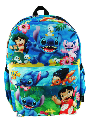 Mochila Lilo And Stitch Deluxe Con Estampado De Gran Tamaño 