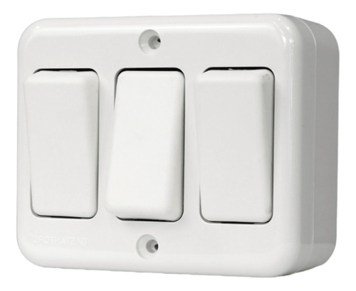 Interruptor Sobrepuesto Triple Casquete 16a 250v Cert. Sec