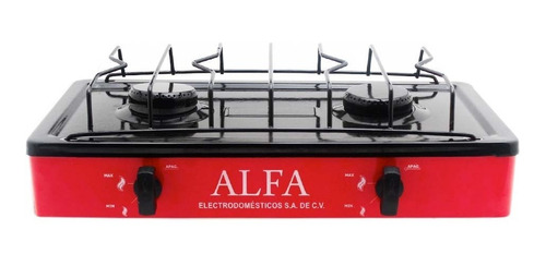 Estufa Parrilla 2 Quemadores Parrilla De Gas Alfa Est-303a