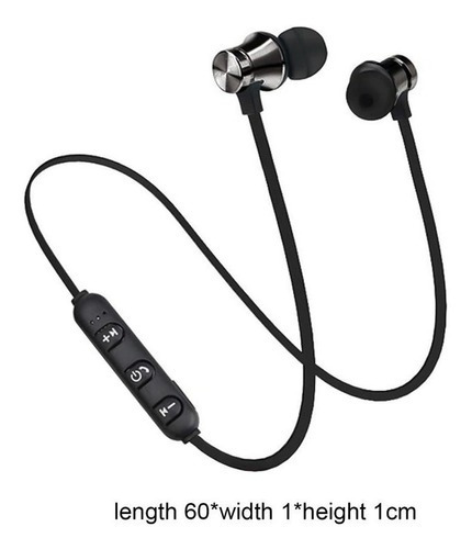 Fone De Ouvido Intra-auricular Xt-6 Bluetooth Sport Sem Fio Cor Preto