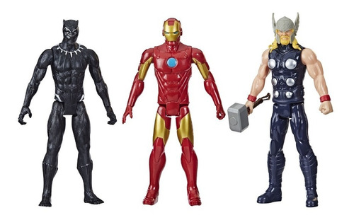 Avengers Figura Pantera Negra Iron Man Thor Set 3 / Original