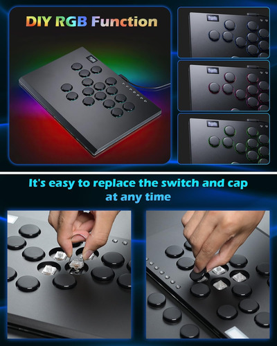 Sehawei M16 Plus Arcade Stick Sin Palanca, Controlador De Y
