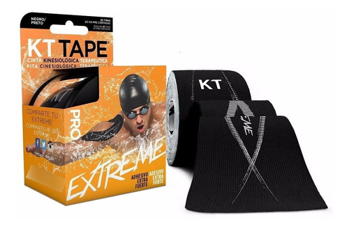Cinta Kinesiológica Kt Tape Pro Extreme Pre-cortado Negro