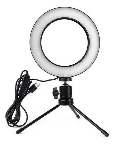 Ring Light Led Iluminador Mesa Tripé 6 Polegada 16cm