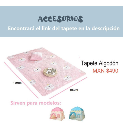 Imagen 8 de 8 de Casa De Niñas Castillo Princesa Juguete Interior Tienda