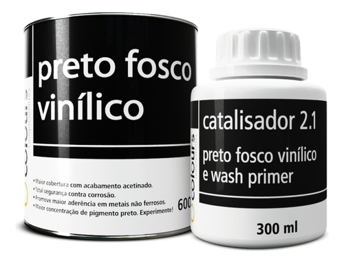 Preto Fosco Vinilico Maxi Rubber 600ml + Catalisador 300ml