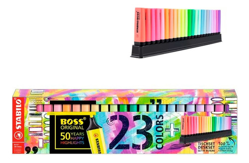 Marca Texto Stabilo Boss Com 23 Cores 50 Anos Multicor