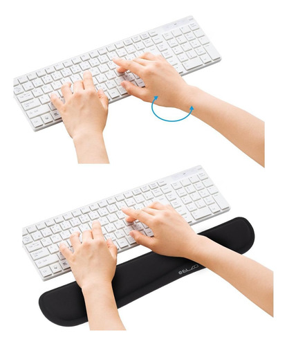 Soporte Reposamunecas Para Teclado En Escritorio | Negro