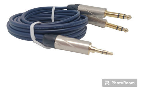 Cable Plug 3,5mm A 2 Plug 1/4 Trs Estereo Digital 7mts