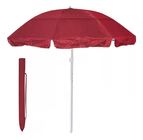 Sombrilla De Playa Jardín De 1.8m Reforzada + Funda Vino