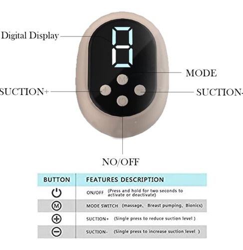 Extractor de leche eléctrico Breast Bump RH-289 rosa pálido
