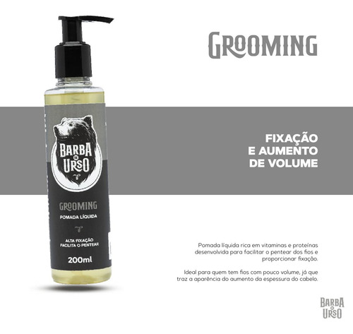 Grooming Pomada Liquida Barba De Urso 200ml