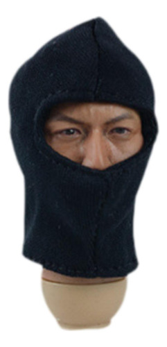 4 :6 Face Cover Dress Up Props Action Figure Accessory Black