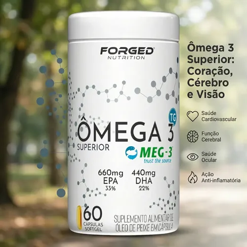Ômega 3 Tg Meg-3 Superior 33/22 Alta Concentração Epa 660mg Dha