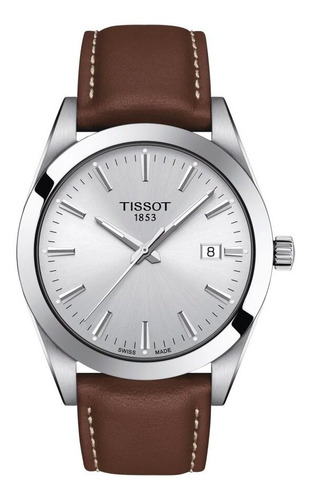 Reloj Tissot Gentleman T1274101603100 Cuero Marrón