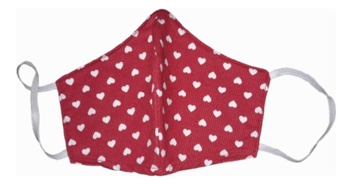 Tapabocas Top Diseños Variados Rojo Corazones