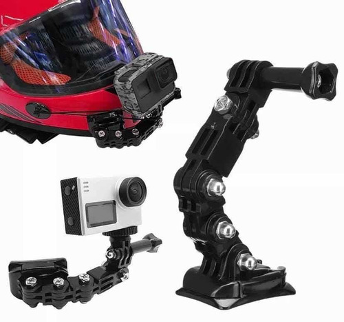 Imagen 1 de 3 de Brazo Lateral Para Gopro Casco Incluye Base Curva