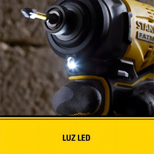 Parafusadeira de Impacto 1/4" Stanley, Modelo SBI810D2K, com Maleta de Ferramentas, Parafusadeira a Bateria, 2 Baterias 20 V, 1 Carregador, Bivolt