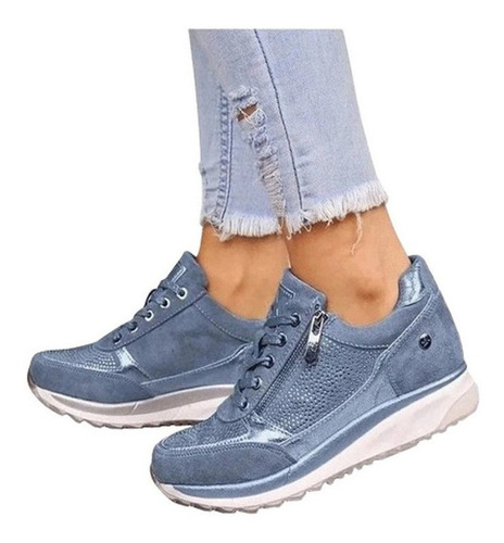 Mujer Cuero Artificial Casual Zapatillas Transpirables Zapat