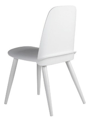 Silla Comedor Moderna Modelo Nerd Pack 4 Unid Outlet Estructura De La Silla Blanco