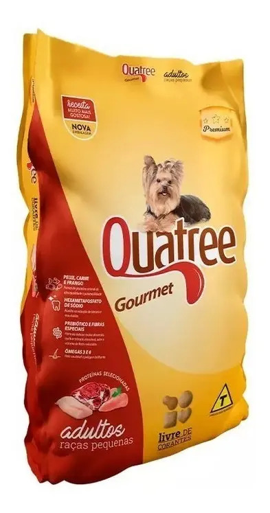 Ração Quatree Gourmet Cães Adultos Raças Pequenas Sabor Mix 20kg