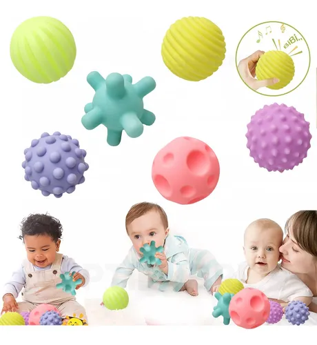 Juguetes Para Bebes Pelotas Sensoriales Con Texturas 6pcs