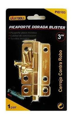 Pasador Pestillo P/ Puertas Ventanas Baños 4 Dorado
