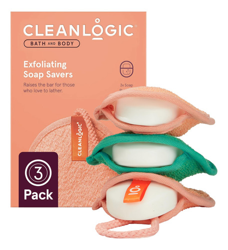 Bolsa Exfoliante Soap Saver, Paquete Económico De 3 Unidades
