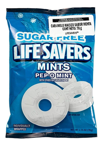 Caramelos Life Savers Menta Sugar Free 78g