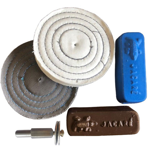 Kit De Polir Pequenos Riscos Roda Pasta Adaptador Furadeira
