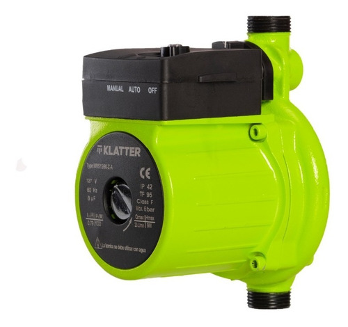 Imagen 1 de 2 de Bomba Presurizadora Klatter De Agua 23l Por Minuto 127v 100w