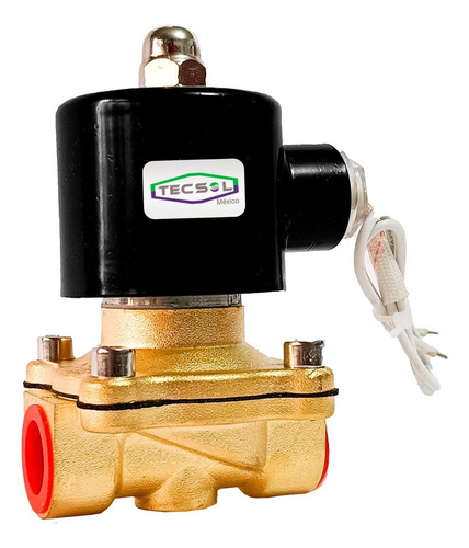 Llave Electrovalvula 1 Pg 110v Tecsol Para Gas, Agua Y Aire