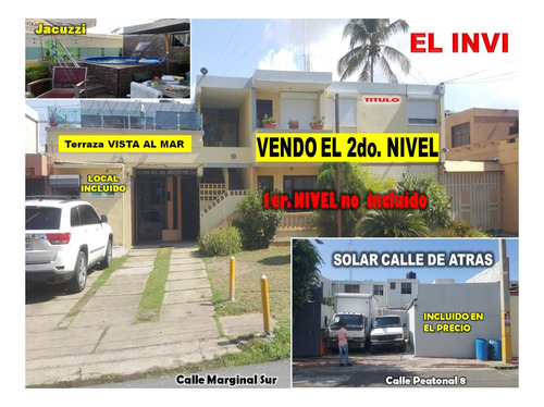 Buena Inversion: Casa 2do. Nivel (vista Al Mar) + Local + Solar En La Calle De Atrás, Invi, Autopista 30 De Mayo