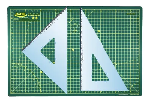 Tabla De Corte A3 45x30 Cm D/faz + Escuadras 30 Cm 45° Y 60° Tabla De Corte A3 45x30 Cm D/faz + Escuadras 30 Cm 45° Y 60°