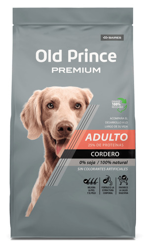 Old Prince Perro Premium Adultos Cordero X 15+3 Kg Gratis