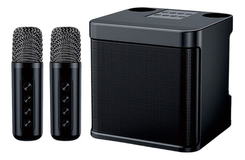 Karaoke 2 Micrófonos Inalámbricos Y Boombox Portátil
