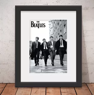 Quadro Decorativo Beatles Rock + Vidro &paspatur 46x56 Q90