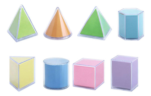 8 Pçs Forma 3d Brinquedos Geométricos Material De