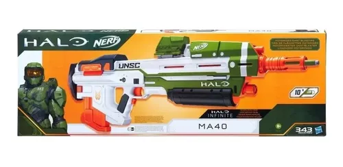 Pistola Nerf Halo Ma40 Lanzador Motorizado 10 Dardo Oficiale