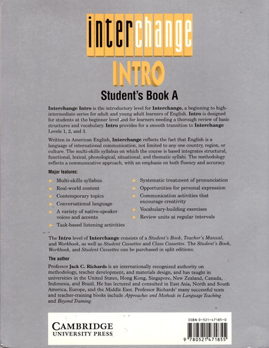 Interchange Intro A. Student's Book - Richards, Jack C