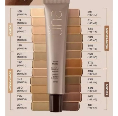 Base De Maquillaje Matte Una Natura 30 Ml Tono A Elegir