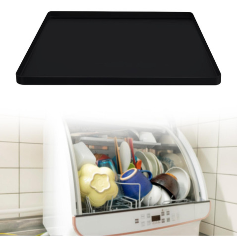 Silicona Mini Nevera De La Alfombra Del Piso Bandeja Negro