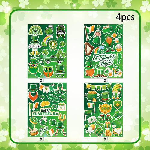 12 Hojas St. Pegatinas Día De Patricio Regalos Para