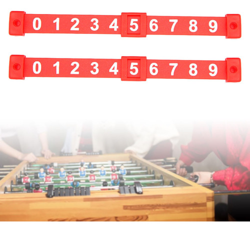 2 Uds Marcador De Futbolín De Puntuación Suministros Rojo