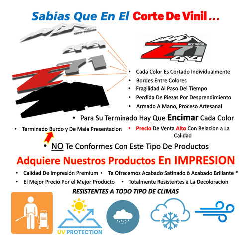 Calcomanías Top Design 4x2 Impresas 2 Pza Negro